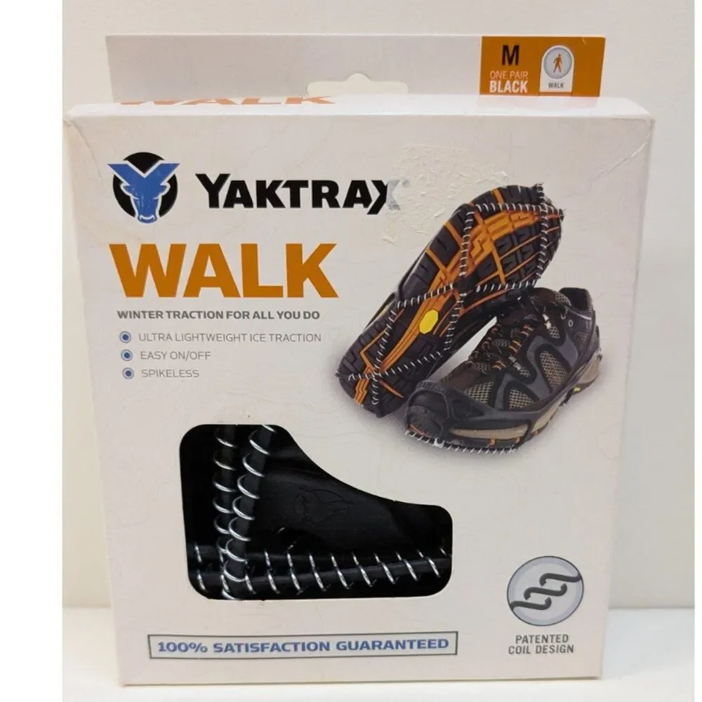 YakTrax Walk Winter Snow Ice Traction for Boots and Shoes Size M - Picture 1 of 3